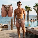 Au Naturel Cheeky Swim Trunks shown flat and worn poolside